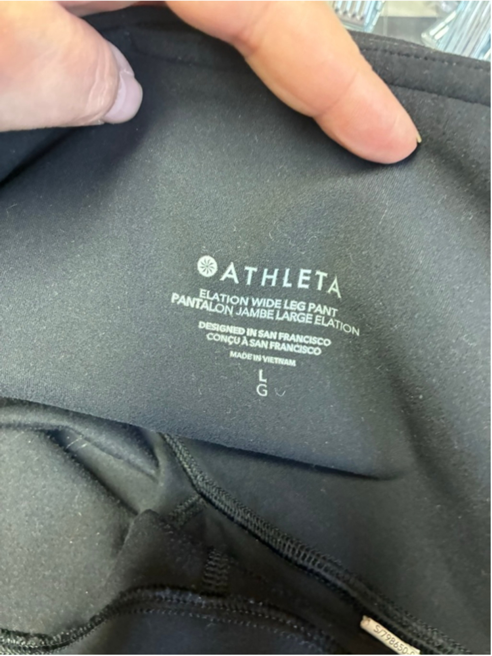 Athleta Elation Wide Leg Pants in Black Size L - Picture 7 of 7
